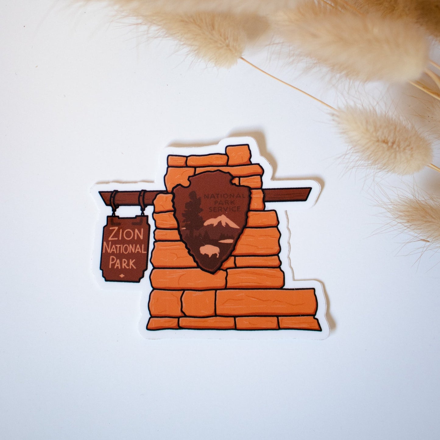 Zion National Park Entrance Sign Sticker