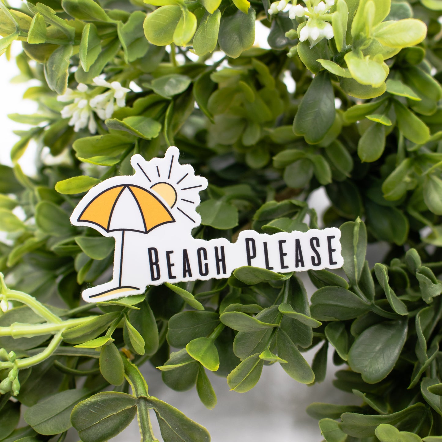 Beach Please Sticker