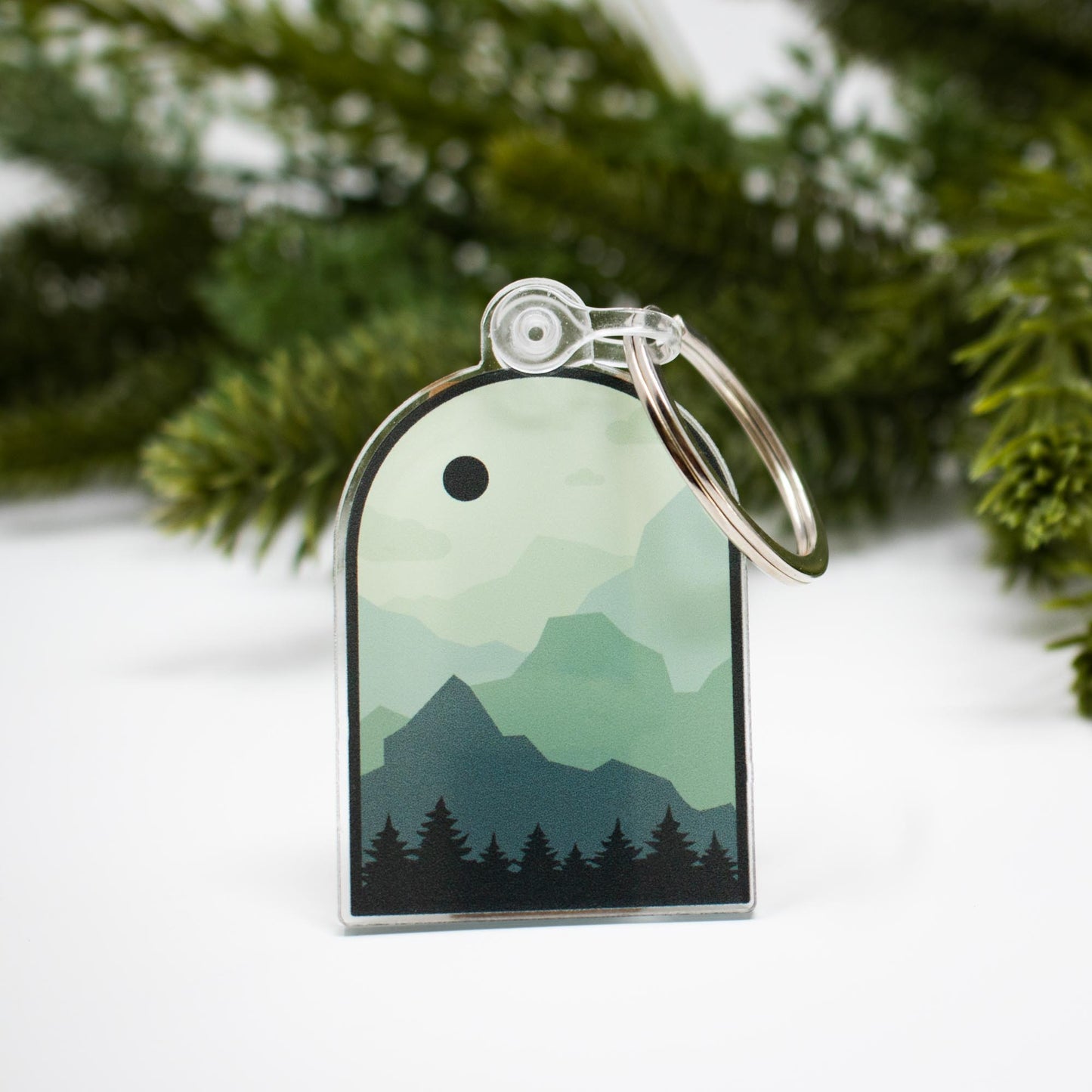 Boho Mountain Keychain