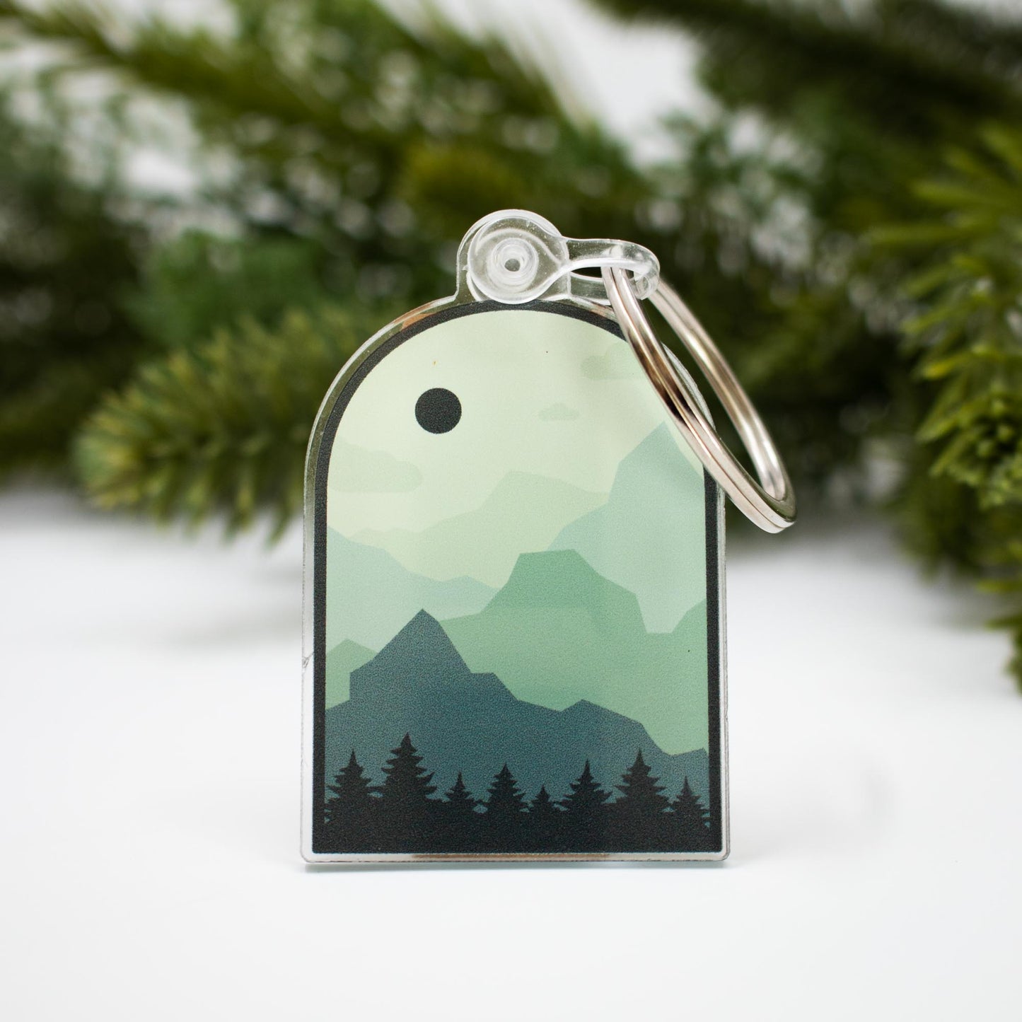 Boho Mountain Keychain