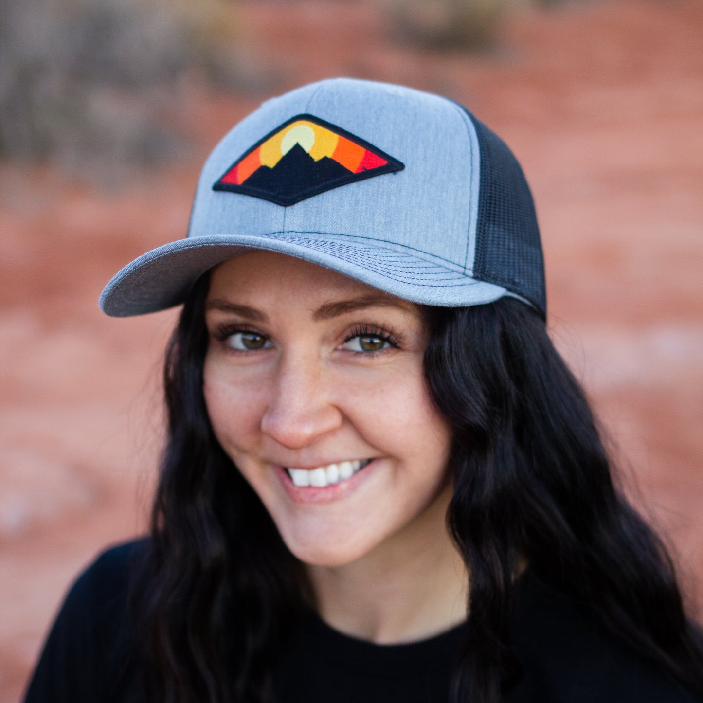 Mountain Sunrise Hat Gray