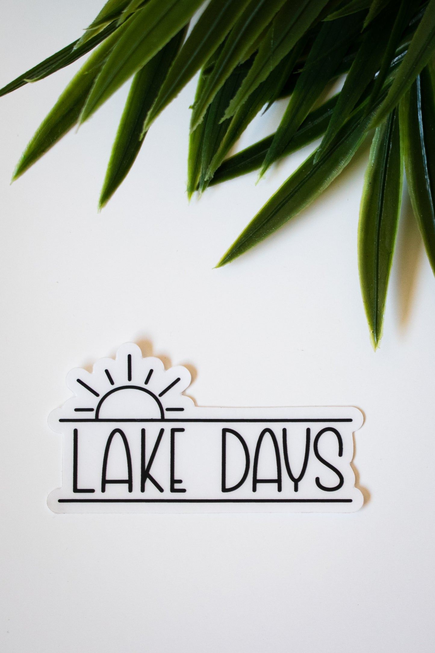 Lake Days Clear Sticker