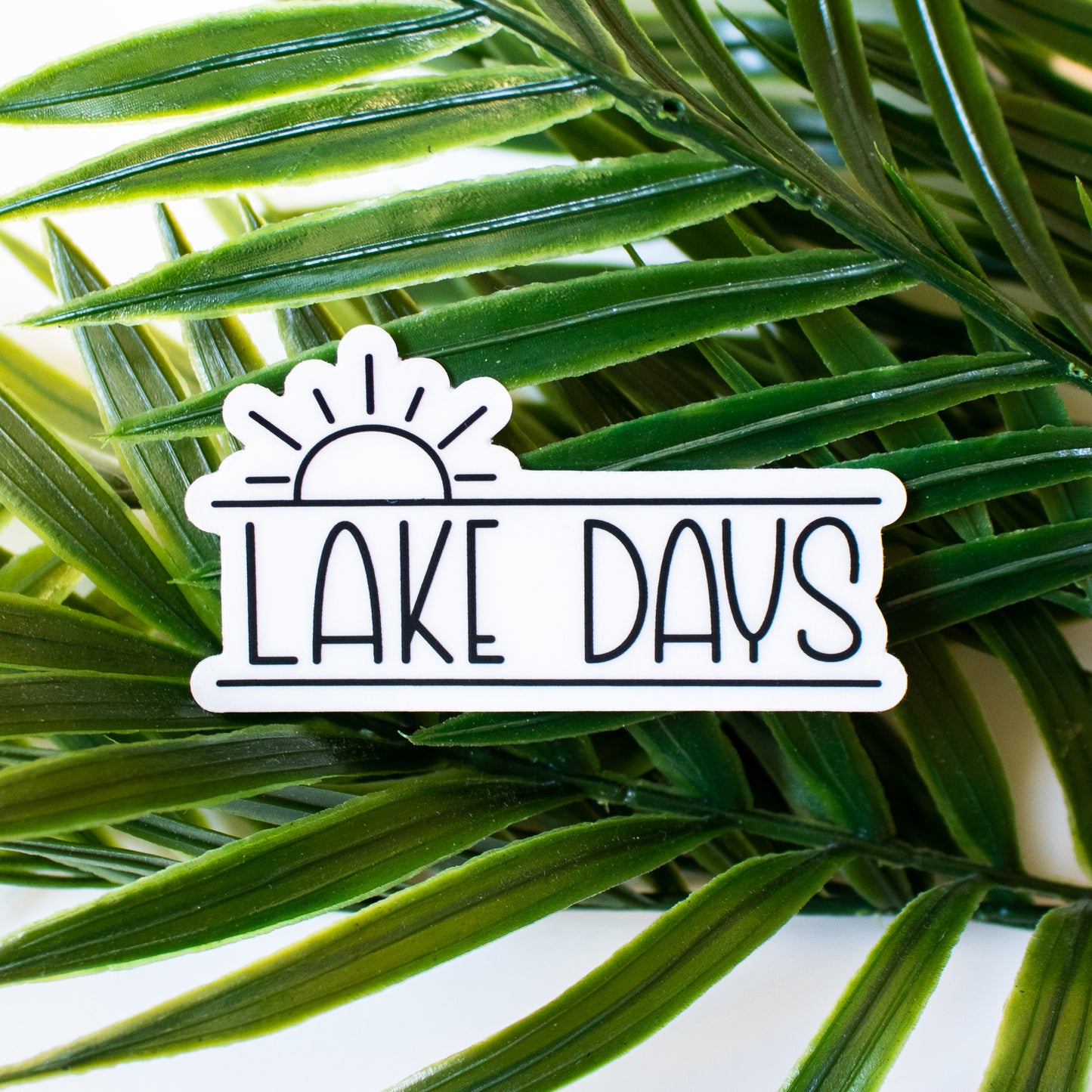 Lake Days Clear Sticker