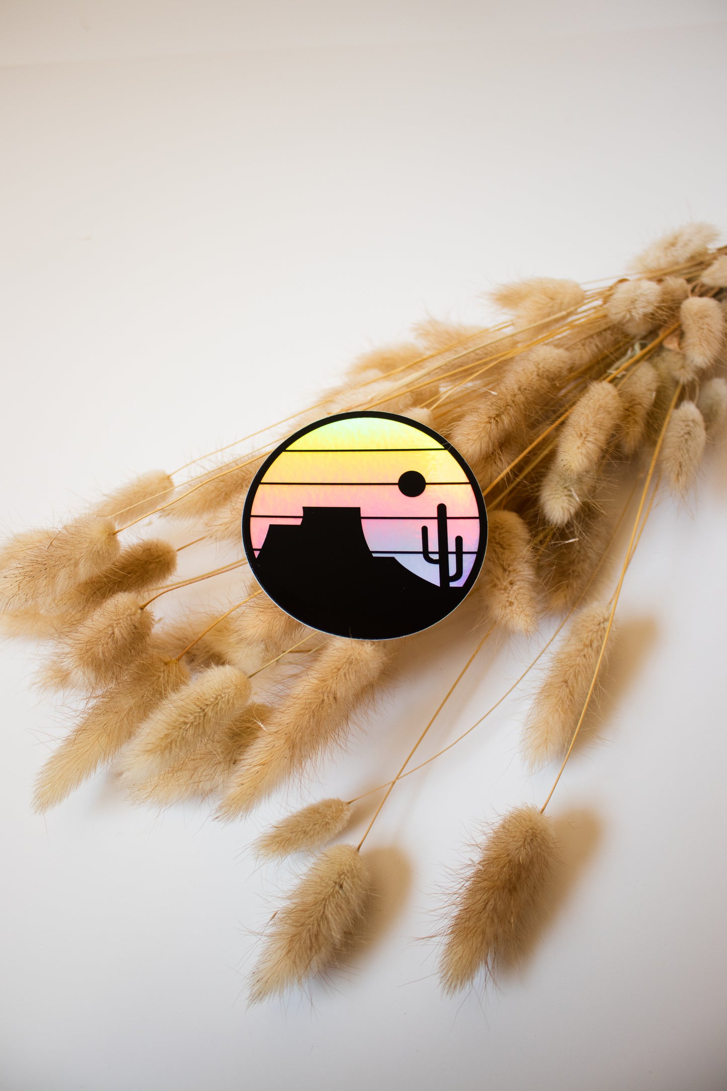 Desert Circle Holographic Sticker